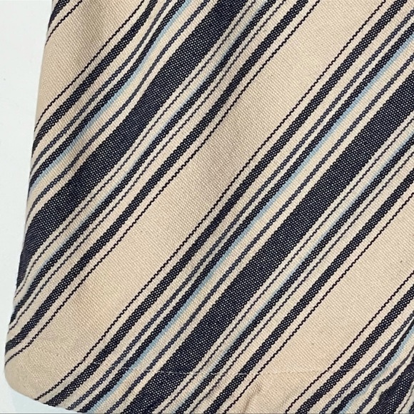 Hollister Blue & Tan Chevron Striped A-Line Mini Skirt, Size 3 - Picture 7 of 9